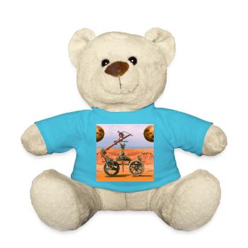 Mars car in steampunk style - Teddy Bear - atoll blue - Front