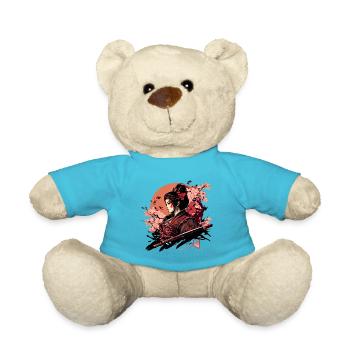Wunderschöne Kriegerin mit Kirschblüten Sakura - Teddy - Atollblau - Vorne
