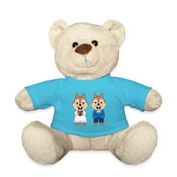 EICHHÖRNCHEN - HOCHZEIT - HEIRATEN - LIEBE - LOVE - Teddy - Atollblau - Vorne