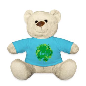 Watercolor Saint Patrick Day - Teddy Bear - atoll blue - Front