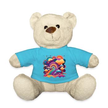 RETRO TRIPPY - Teddy Bear - atoll blue - Front