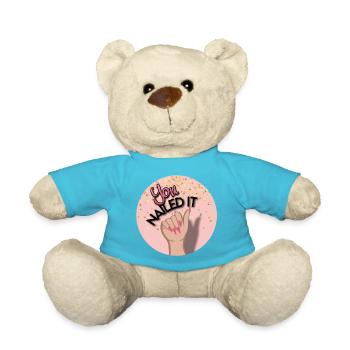 You nailed it! You did it! - Teddy Bear - atoll blue - Front