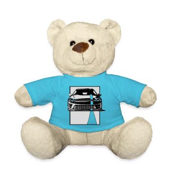 Auto Black Transparent Line - Teddy Bear - atoll blue - Front
