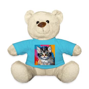 Cute Kitty - Teddy Bear - atoll blue - Front