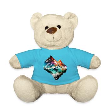 Bunte Berge Grafik - Just the Mointains and me - Teddy - Atollblau - Vorne