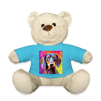 Teckel Pop Art - Nounours - bleu outremer - Devant