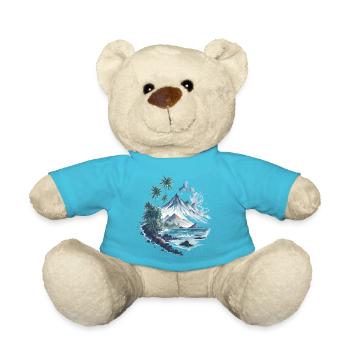 Tropisches Paradies Aquarellmalerei - Teddy - Atollblau - Vorne