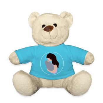 Mother and Child - Teddy Bear - atoll blue - Front
