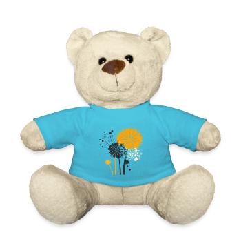 Beau pissenlit, motif de pissenlit - abstrait - Nounours - bleu outremer - Devant