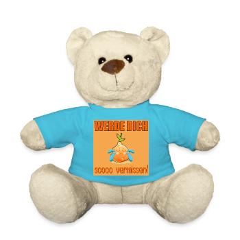 ABSCHIEDSGESCHENKE TRAURIGE ORANGE COMIC VERMISSEN - Teddy - Atollblau - Vorne