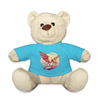Dragon in the Clouds - Teddy Bear - atoll blue - Front