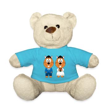 BIBER - HOCHZEIT - OTTER - BRAUTPAAR - LIEBE - Teddy - Atollblau - Vorne