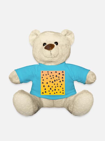 Gelbe Wassermelonen Muster GEMÜSE ESSEN KERNE - Teddy - Atollblau