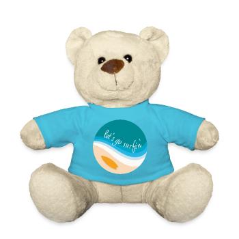 Let's go surfin' surfing Surfen (rundes Design) - Teddy - Atollblau - Vorne