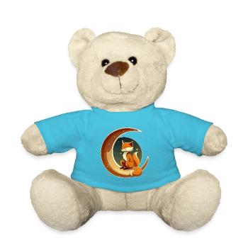 Moonlit Fox - Teddy Bear - atoll blue - Front