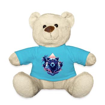 Future Bear with sunglasses - Teddy Bear - atoll blue - Front