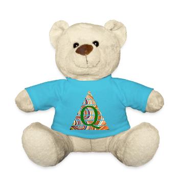 Dreieck E 56 Q - Teddy Bear - atoll blue - Front