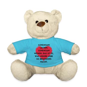 Gemeinsam lachen - gemeinsam weinen - Teddy - Atollblau - Vorne