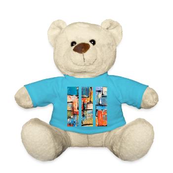 Design abstrait d’art urbain - Nounours - bleu outremer - Devant