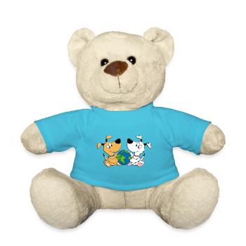 HUNDE - WELT - ERDE - HUND - LIEBE - PLANET - TIER - Teddy - Atollblau - Vorne