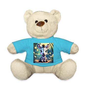 Mignon bébé zèbre - Nounours - bleu outremer - Devant