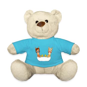 PFERDE - PONYS - BADEN - BADEWANNE - TIERISCH - Teddy - Atollblau - Vorne