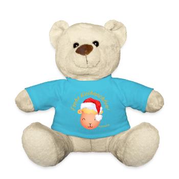 Joyeux Noël Noël mouton agneau or - Nounours - bleu outremer - Devant