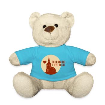 Oldenburg liebt dich - Teddy - Atollblau - Vorne