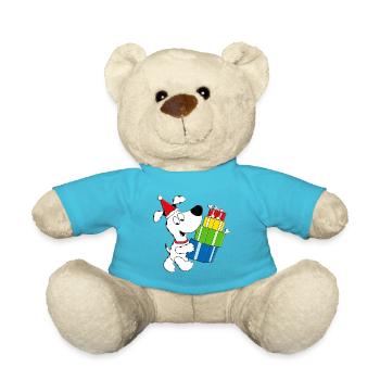 WEIHNACHTEN - GESCHENKE - HUND - TIERISCH - Teddy - Atollblau - Vorne