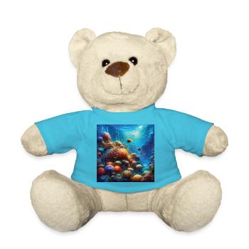 Récif corallien vivant Aquarium Art sous-marin - Nounours - bleu outremer - Devant