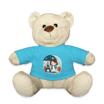The City of Love in the Rain - Teddy Bear - atoll blue - Front