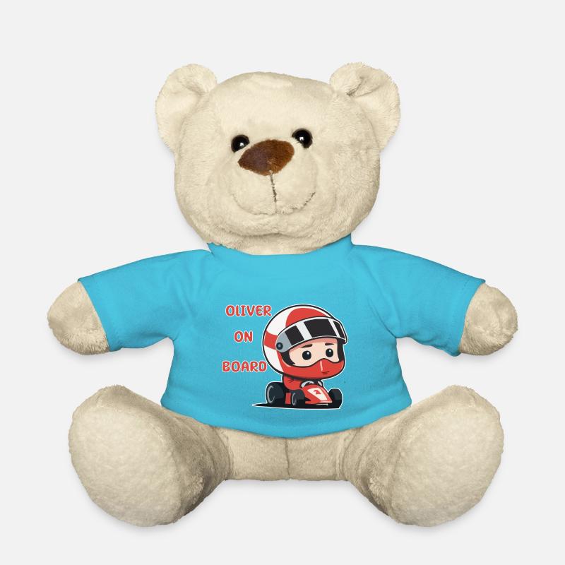 Oliver on board - Teddy Bear - atoll blue