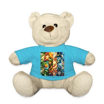 All Seasons Spring Summer Autumn Winter - Teddy Bear - atoll blue - Front
