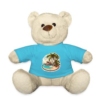 The Tropical Paradise Seeker - Teddy Bear - atoll blue - Front