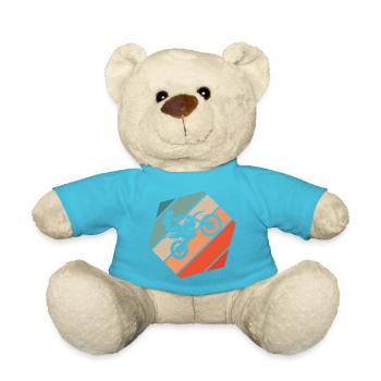 Dirt Biker Supermoto Freestyle Motocross - Teddy Bear - atoll blue - Front