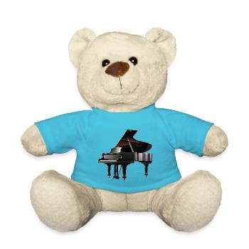 Concert grand piano, the king of pianos - Teddy Bear - atoll blue - Front