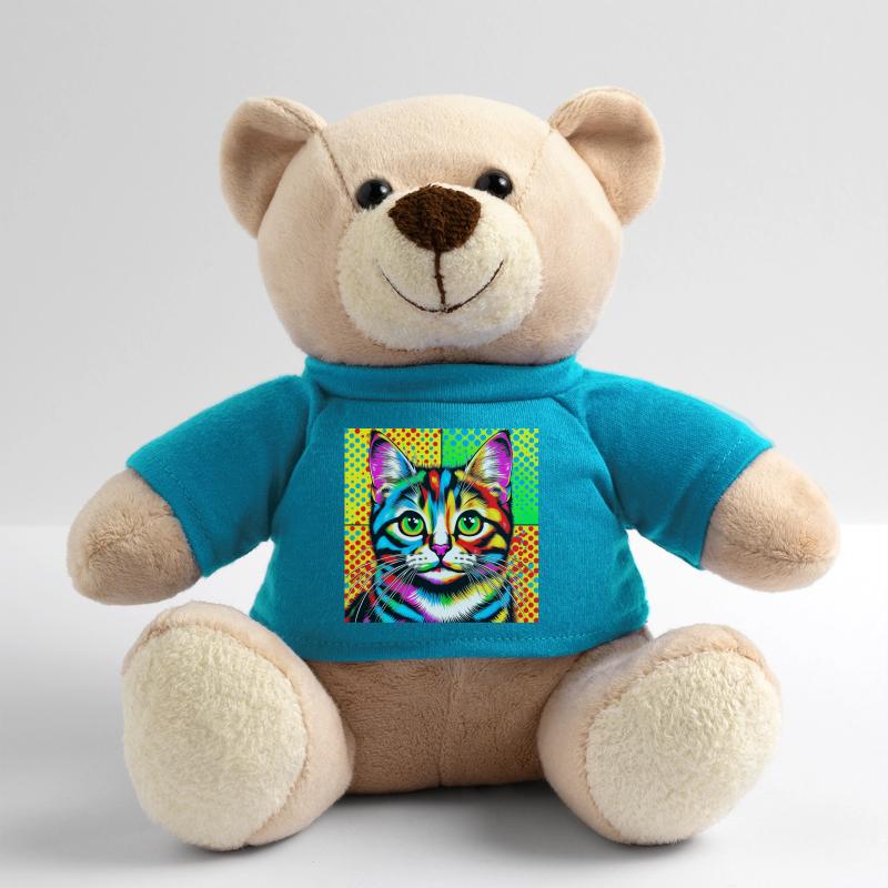 Cat Pop Art Teddy Bear