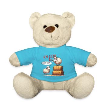 ich liebe dosenbier schafe bier lustig wortspiel - Teddy - Atollblau - Vorne