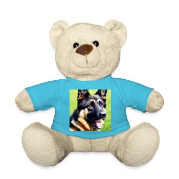 Loyal et protecteur : le berger allemand - Nounours - bleu outremer - Devant