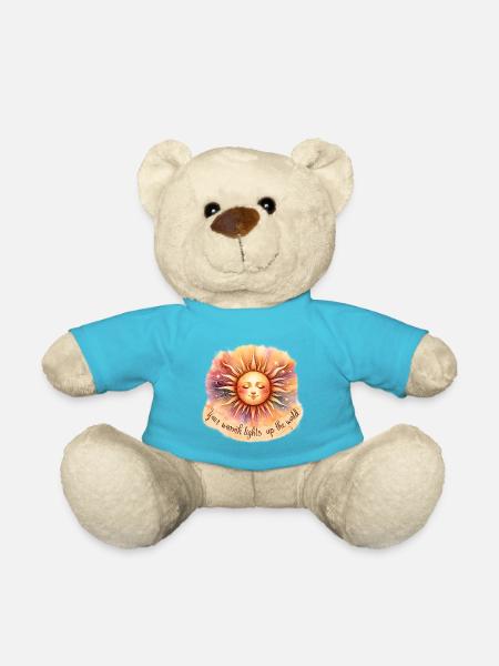 Lights up the world - Teddy Bear - atoll blue