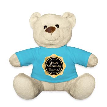 Gute Besserung Mama - Krankenhaus - Teddy - Atollblau - Vorne