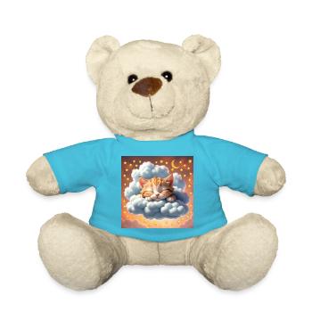 schlafende Katze - Teddy - Atollblau - Vorne