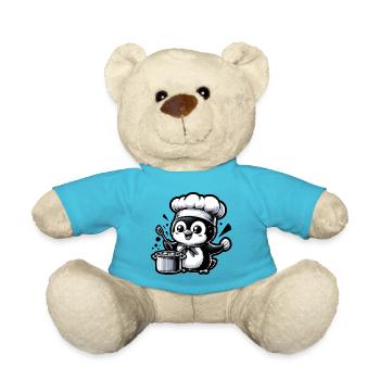Chef Penguin: Master of Pots - Teddy Bear - atoll blue - Front