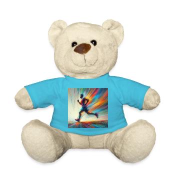 Laufender Mann 3 - Teddy - Atollblau - Vorne