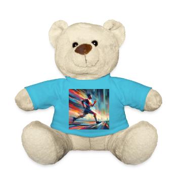 Laufender Mann 2 - Teddy - Atollblau - Vorne