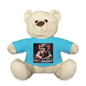 Poker Pig - Teddy Bear - atoll blue - Front