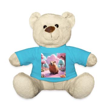 Capybara in the Magic Garden - Teddy Bear - atoll blue - Front