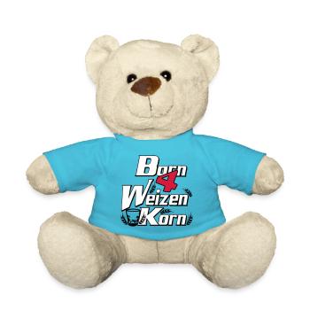 Wheat grain - born 4 grain - Party Fun --- - Teddy Bear - atoll blue - Front