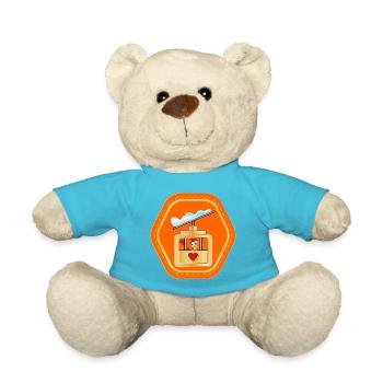 SKI LIFT SKIING - WINTER HÜHNER - Teddy Bear - atoll blue - Front