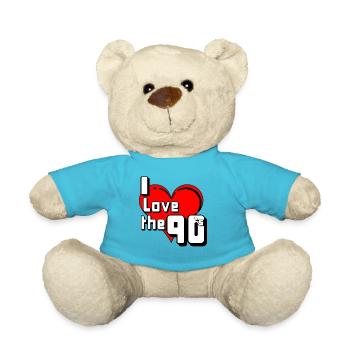 90er Party , Mottoparty , 90er Love (25) - Teddy - Atollblau - Vorne